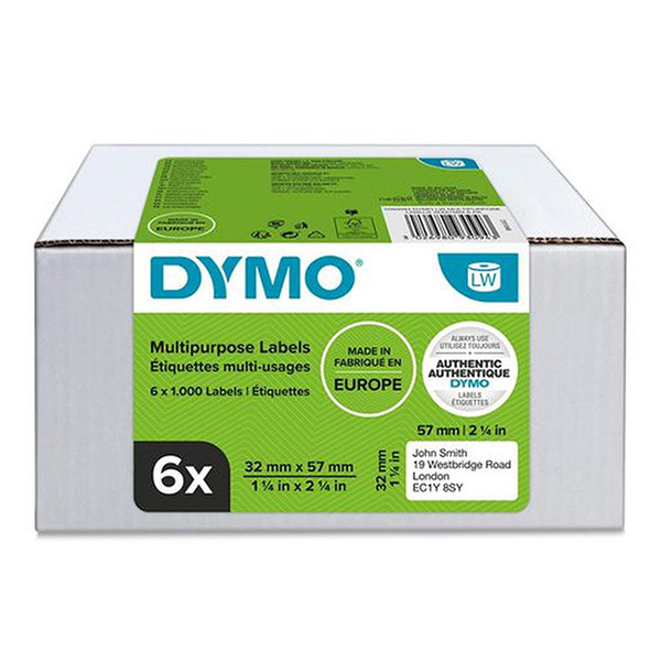Dymo 2093094 étiquettes multifonction amovibles 6 rouleaux 11354 (d'origine) 2093094 089162 - 1