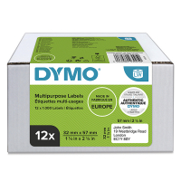 Dymo 2093095 étiquettes multifonction amovibles 12 rouleaux 11354 (d'origine) 2093095 089164