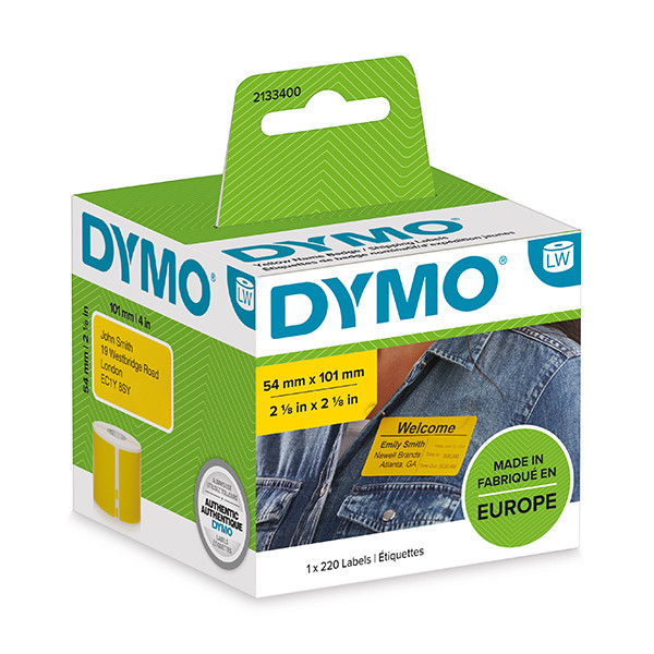 Dymo 2133400 étiquettes d'expédition et de badge (d'origine) - jaune 2133400 088598 - 1