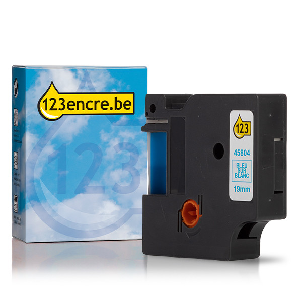 Marque 123encre remplace Dymo S0720840/45804 ruban 19 mm - bleu sur blanc 088405 - 1