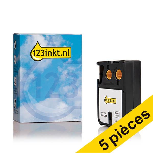 Offre : 5x Dymo 1868752 XTL ruban vinyle 19 mm (marque 123encre) - noir sur blanc 650864 - 1