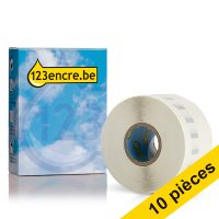 Offre : 10x étiquettes d'adresse larges transparentes Dymo S0722410/99013 (marque 123encre) 650892