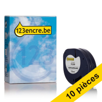 Dymo Offre : 10x Dymo S0721510/91200 ruban d'étiquettes en papier 12 mm (marque 123encre) - blanc S0721510C 650773