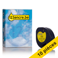 Dymo Offre : 10x Dymo S0721620 / 91202 ruban plastique 12 mm (marque 123encre) - jaune S0721620C 650779