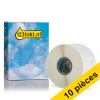 Offre : 10x badge étiquettes badges nominatives et amovibles Dymo S0722560/11356 (marque 123encre) nouvelle version - blanc 650895
