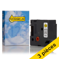 Dymo Offre : 3x Dymo 1805430 IND Rhino ruban d'étiquettes vinyle noir sur blanc 24 mm (marque 123encre) 1805430C 089252