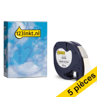 Dymo Offre : 5x Dymo S0718850/18769 ruban thermocollant 12 mm (marque 123encre) - blanc S0718850C 650575