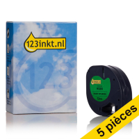 Offre : 5x Dymo S0721640/91204 ruban en plastique 12 mm (marque 123encre) - vert