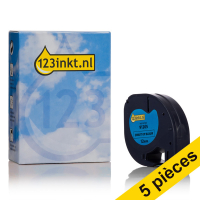Dymo Offre : 5x Dymo S0721650/91205 ruban en plastique 12 mm (marque 123encre) - bleu S0721650C 650565
