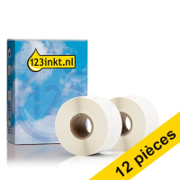 Offre : 6x Dymo S0722400/99012 étiquettes d'adresse larges 2 rouleaux (marque 123encre)