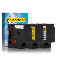 Dymo Offre : Marque 123encre remplace Dymo D1 24 mm multipack de ruban d'étiquettes S0720920C S0720930C S0720980C 089227