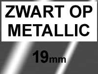 Dymo S0718200/18487 IND Rhino ruban d'étiquettes permanentes polyester 19 mm (marque 123encre) - noir sur métallique 18487C 088691 - 1