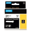 Dymo S0718220/18484 IND Rhino ruban d'étiquettes permanentes polyestern 19 mm (d'origine) - noir sur blanc