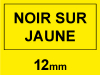 Dymo S0718450/18432 IND Rhino ruban vinyle 12 mm (marque 123encre) - noir sur jaune