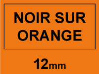Dymo S0718490/18435 IND vinyle Rhino vinyle 12 mm (marque 123encre) - noir sur orange 18435C 088615 - 1