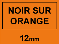 Dymo S0718490/18435 IND vinyle Rhino vinyle 12 mm (marque 123encre) - noir sur orange 18435C 088615