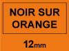 Dymo S0718490/18435 IND vinyle Rhino vinyle 12 mm (marque 123encre) - noir sur orange