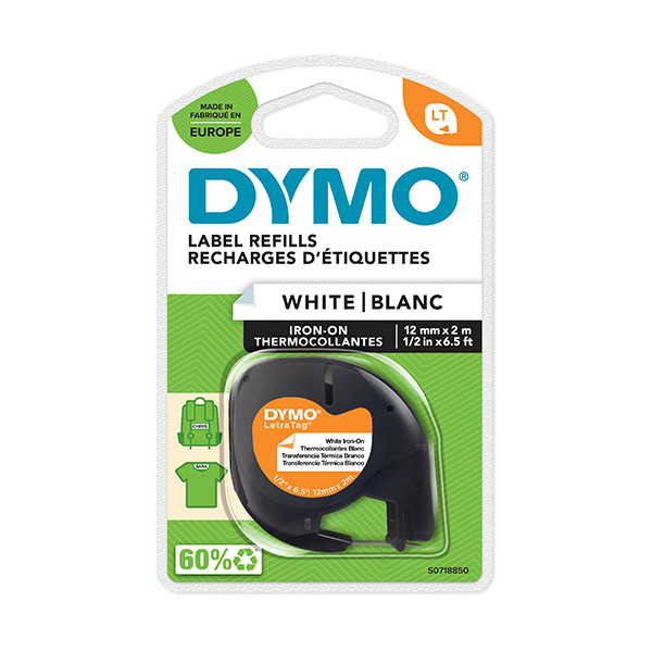 Dymo S0718850/18769 ruban thermocollant 12 mm (d'origine) - blanc S0718850 088318 - 1