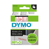 Dymo S0720520/45012 ruban 12 mm (d'origine) - rouge sur transparent