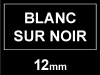 Dymo S0720610/45021 ruban d'étiquettes 12 mm (marque 123encre) - blanc sur noir