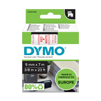 Dymo S0720700/40915 ruban d'étiquettes 9 mm (d'origine) - rouge sur blanc S0720700 088110