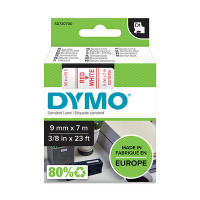 Dymo S0720700/40915 ruban d'étiquettes 9 mm (d'origine) - rouge sur blanc S0720700 088110