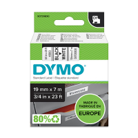 Dymo S0720830/45803 ruban d'étiquettes 19 mm (d'origine) - noir sur blanc S0720830 088402