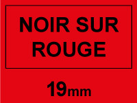 Dymo S0720870 / 45807 ruban 19 mm (marque 123encre) - noir sur rouge S0720870C 088411 - 1