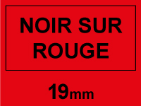 Dymo S0720870 / 45807 ruban 19 mm (marque 123encre) - noir sur rouge S0720870C 088411