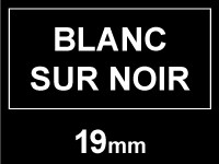 Dymo S0720910 / 45811 ruban 19 mm (marque 123encre) - blanc sur noir S0720910C 088419 - 1