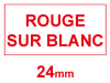 Dymo S0720950/53715 ruban d'étiquettes 24 mm (marque distributeur 123encre) - rouge sur blanc S0720950C 088427