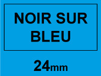 Dymo S0720960 / 53716 ruban 24 mm (marque 123encre) - noir sur bleu S0720960C 088429 - 1