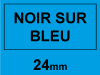 Dymo S0720960 / 53716 ruban 24 mm (marque 123encre) - noir sur bleu