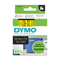 Dymo S0720980/53718 ruban d'étiquettes 24 mm (d'origine) - noir sur jaune S0720980 088432