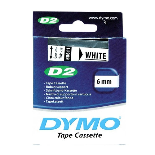 Dymo S0721030/60611 ruban d'étiquettes 6 mm (d'origine) - blanc S0721030 088804 - 1