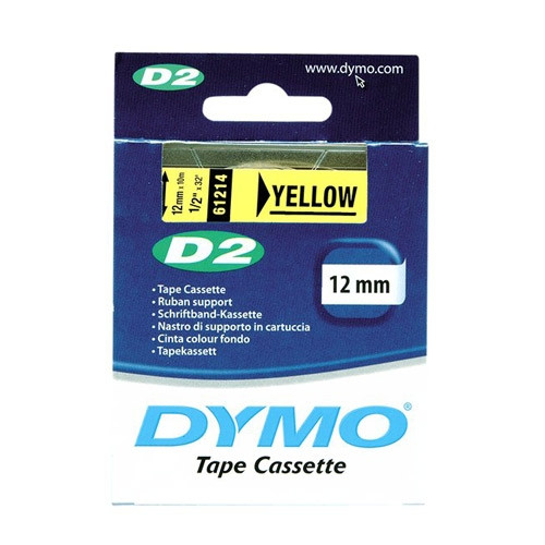 Dymo S0721120/61214 ruban d'étiquettes 12 mm (d'origine) - jaune S0721120 088808 - 1