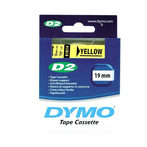 Dymo S0721180/61914 ruban d'étiquettes 19 mm (d'origine) - jaune S0721180 088814 - 1