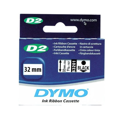 Dymo S0721330/63201 ruban encreur 32 mm (d'origine) - noir S0721330 088802 - 1