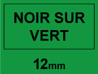 Dymo S0721640/91204 ruban en plastique 12 mm (marque 123encre) - vert S0721640C 088309 - 1