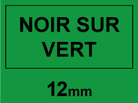 Dymo S0721640/91204 ruban en plastique 12 mm (marque 123encre) - vert S0721640C 088309 - 1