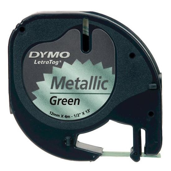 Dymo S0721740 / 91209 ruban adhésif 12 mm (d'origine) - vert métallisé S0721740 088316 - 1