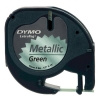 Dymo S0721740 / 91209 ruban adhésif 12 mm (d'origine) - vert métallisé 088316 - 1