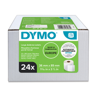 Dymo S0722390/13187 étiquettes d'adresse larges pack avantageux 24 rouleaux 99012 (d'origine) S0722390 088542