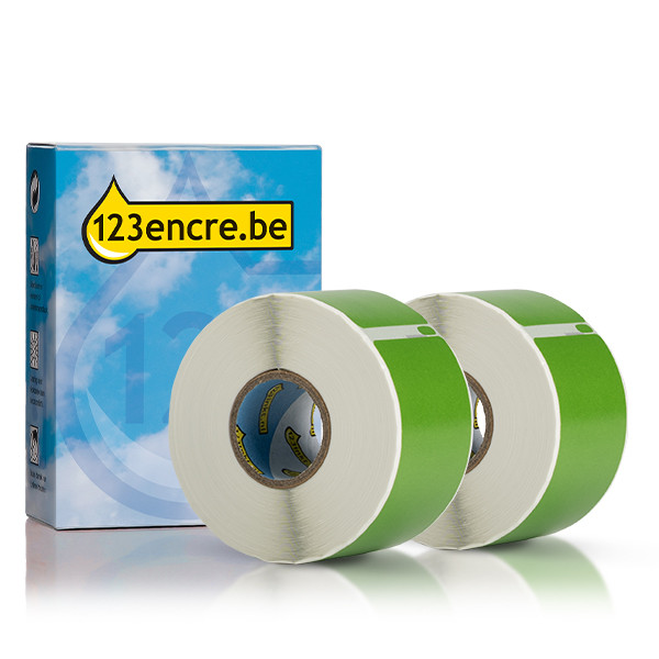 Dymo S0722400 / 99012 larges étiquettes d'adresse 2 rouleaux (marque 123encre) - vert 089365 - 1