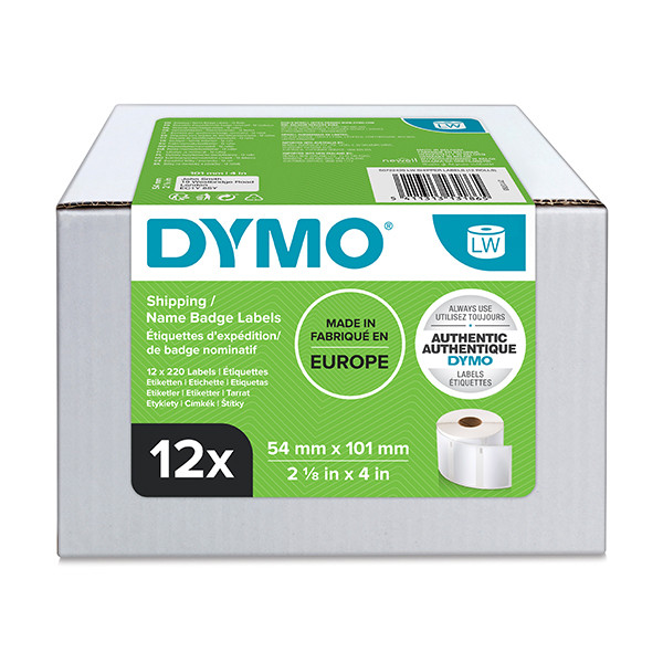 Dymo S0722420/13186 étiquettes d'expédition et de badge pack avantageux 12 rouleaux 99014 (d'origine) S0722420 088548 - 1