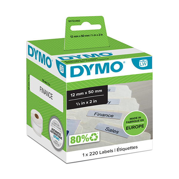 Dymo S0722460/99017 étiquettes pour dossiers suspendus (d'origine) S0722460 088512 - 1