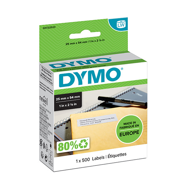 Dymo S0722520/11352 étiquettes d'adresse de retour (d'origine) S0722520 088516 - 1