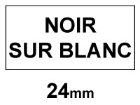 Dymo S0773860/1734821 IND Rhino ruban d'étiquettes auto-laminées 24 mm (marque 123encre) - noir sur blanc 088731 - 1