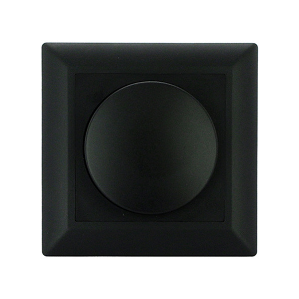 EcoDim bouton gradateur avec plaque centrale et cadre - noir