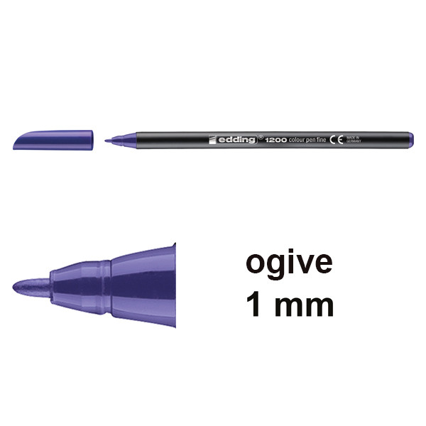 Edding 1200 feutre de coloriage (1 mm ogive) - violet 4-1200008 200965 - 1